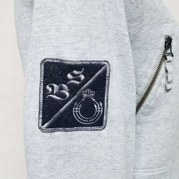 𝅺VINTAGE Italian Blue System Grey Full Zip Sweater - Picture 10 of 15